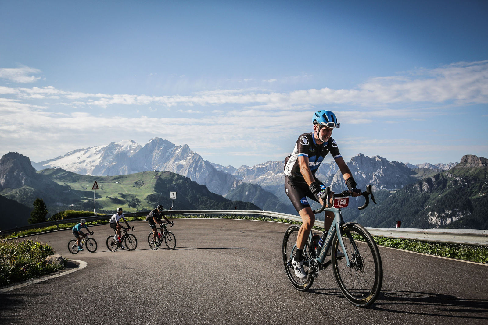 Oli riding the Maratona dles Dolomites