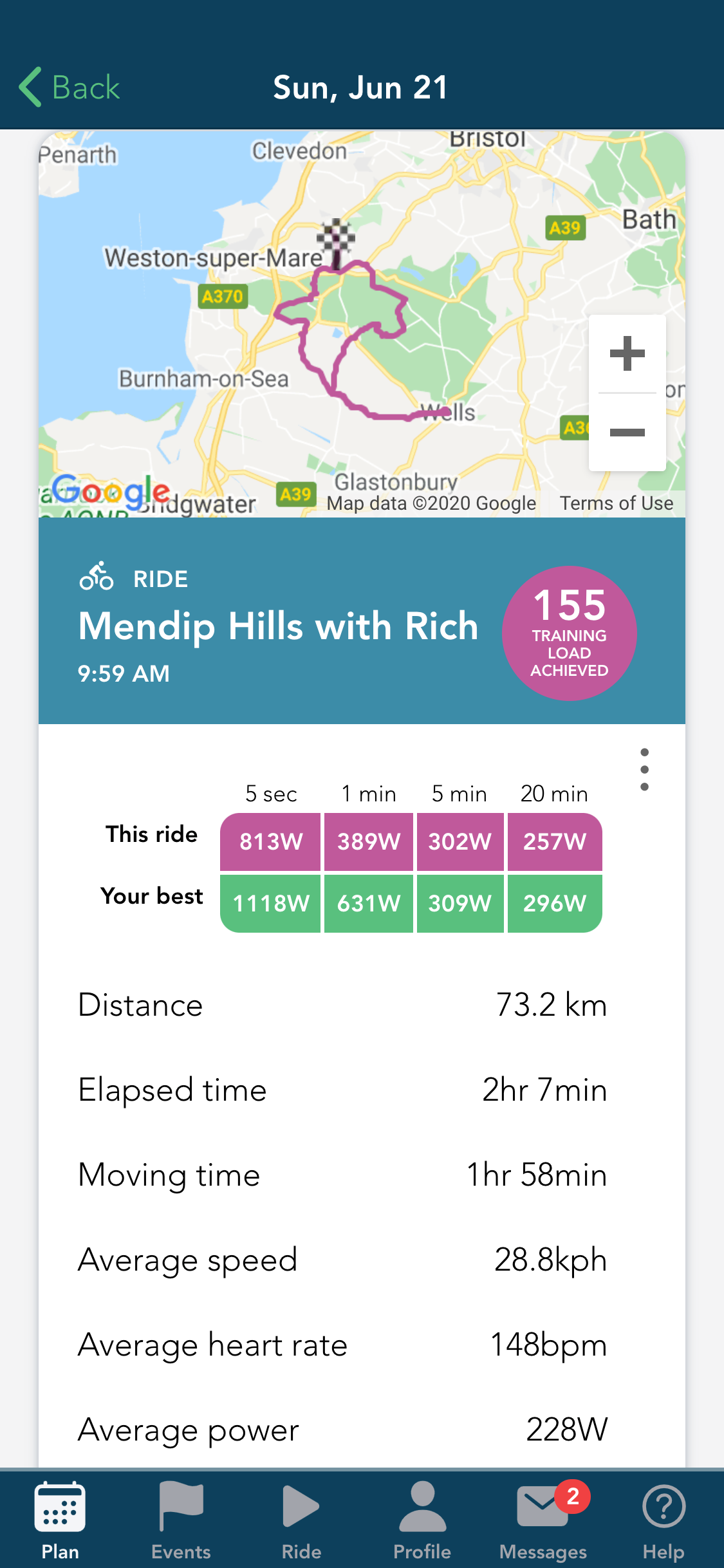 Screen shot of App