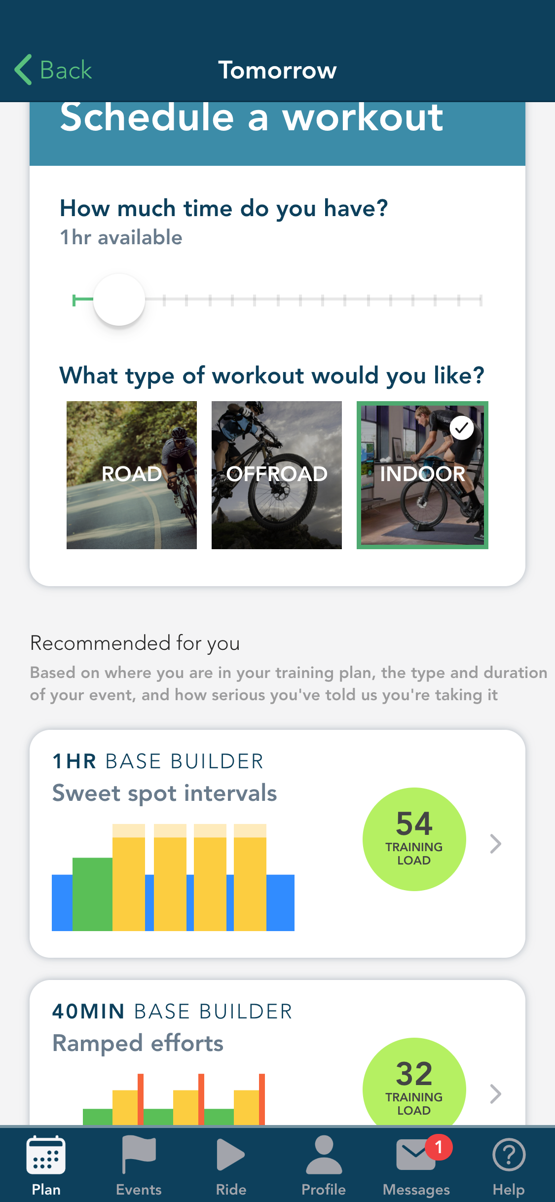 Screen shot of App
