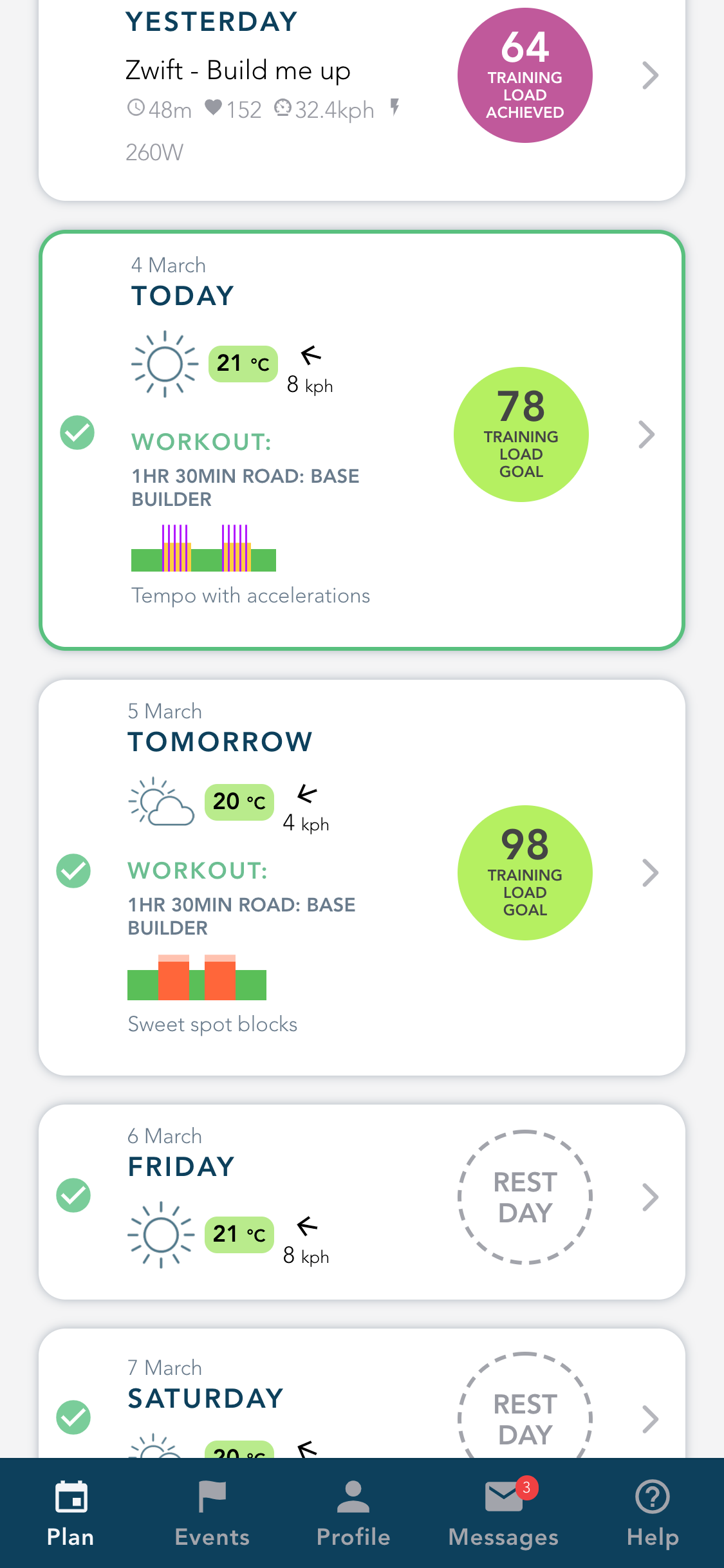 Screen shot of App