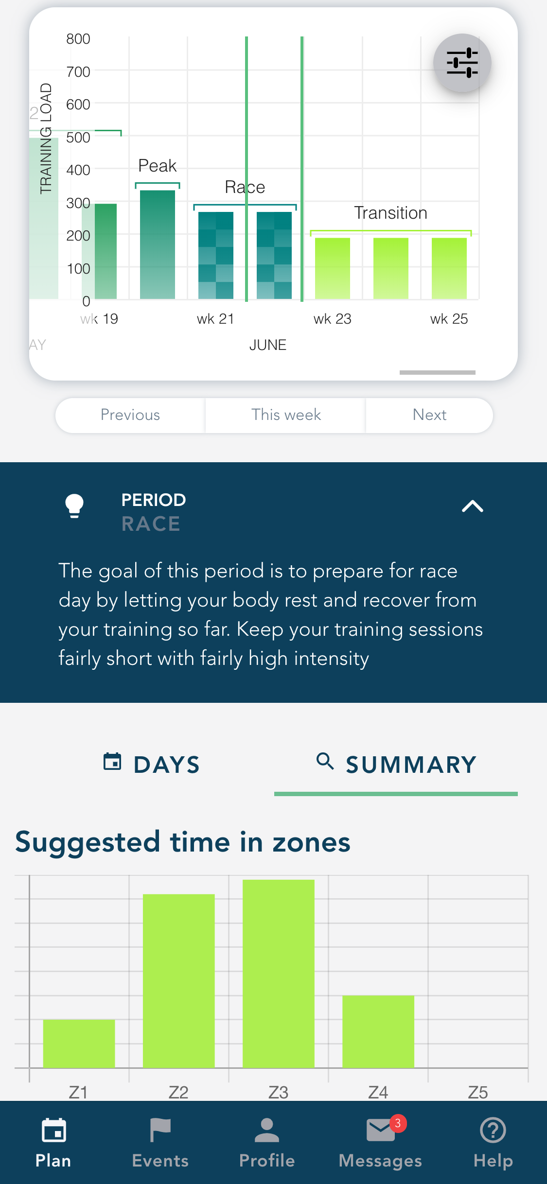 Screen shot of App