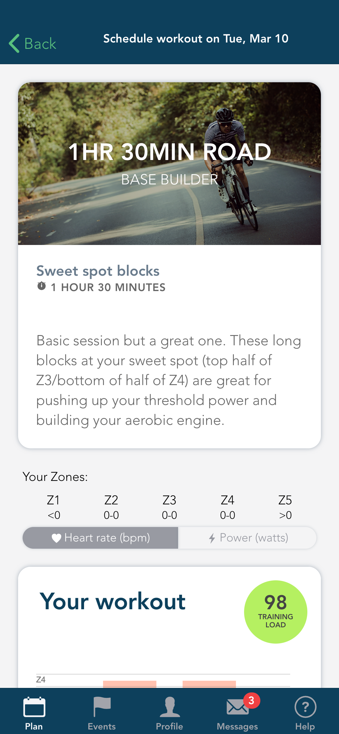 Screen shot of App